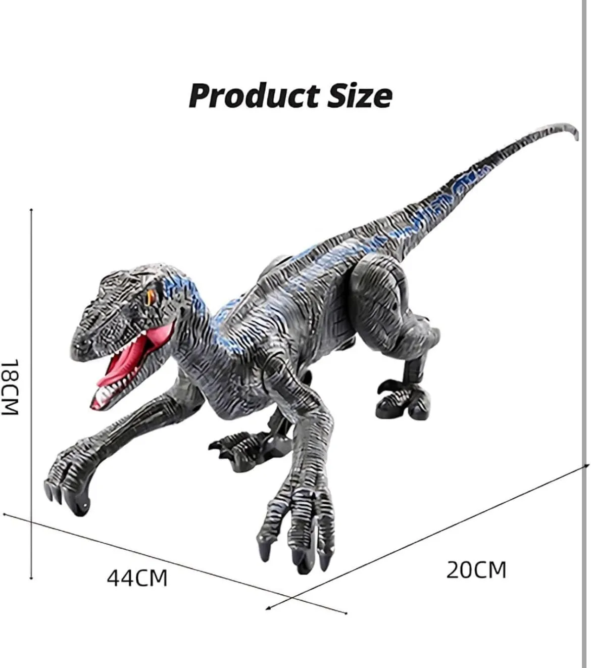 Walking Dinosaur Toys - The Realistic Veleceraptor Dinosaur Toy with Roaring Function, Simulation Flame Mist Spray and Realistic Sounds Actions Best Gift